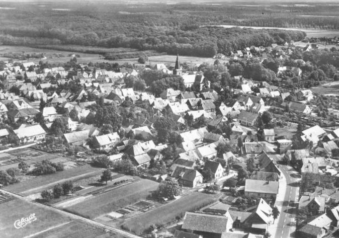 Luftbild von Harpstedt aus dem Jahr 1964